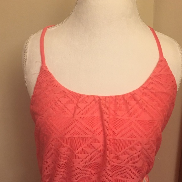 Coral and orange summer dress - Picture 3 of 4